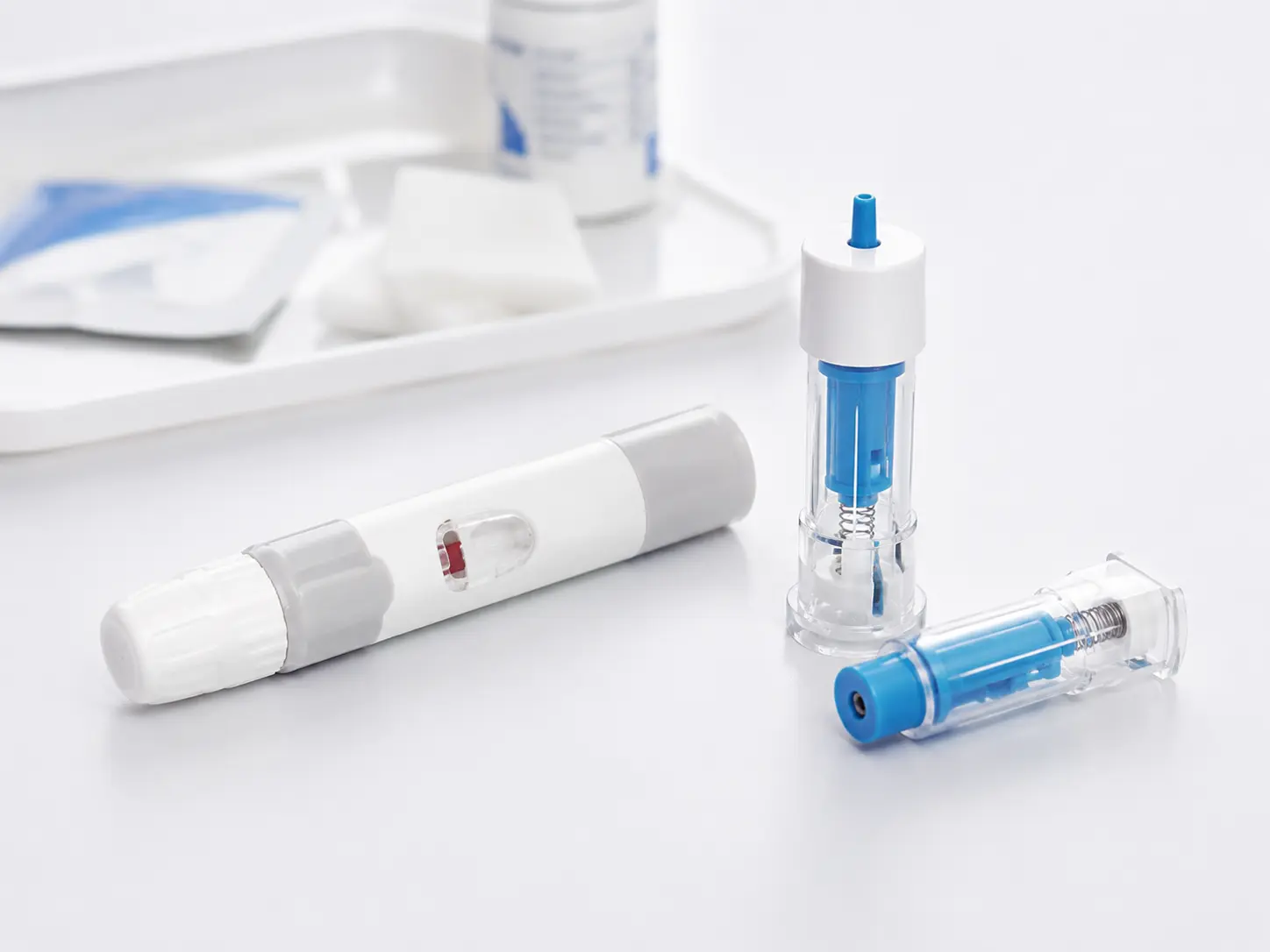 Lancets for blood glucose testing and diabetes care supply programs