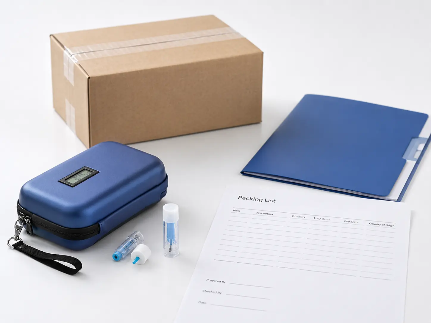 Diabetes care accessories for distribution and recurring replenishment programs