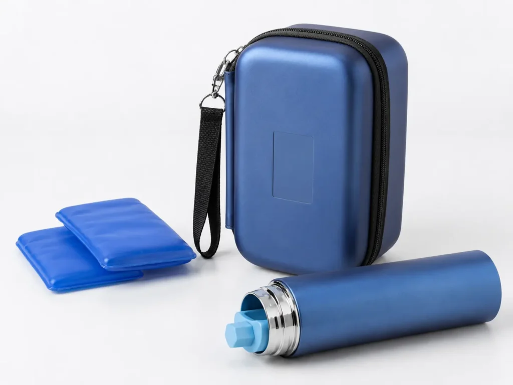 Insulin cooler travel cases for diabetes care supply programs