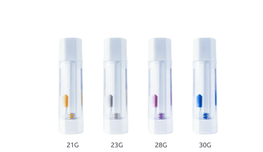 M-Type safety lancets in multiple gauge configurations